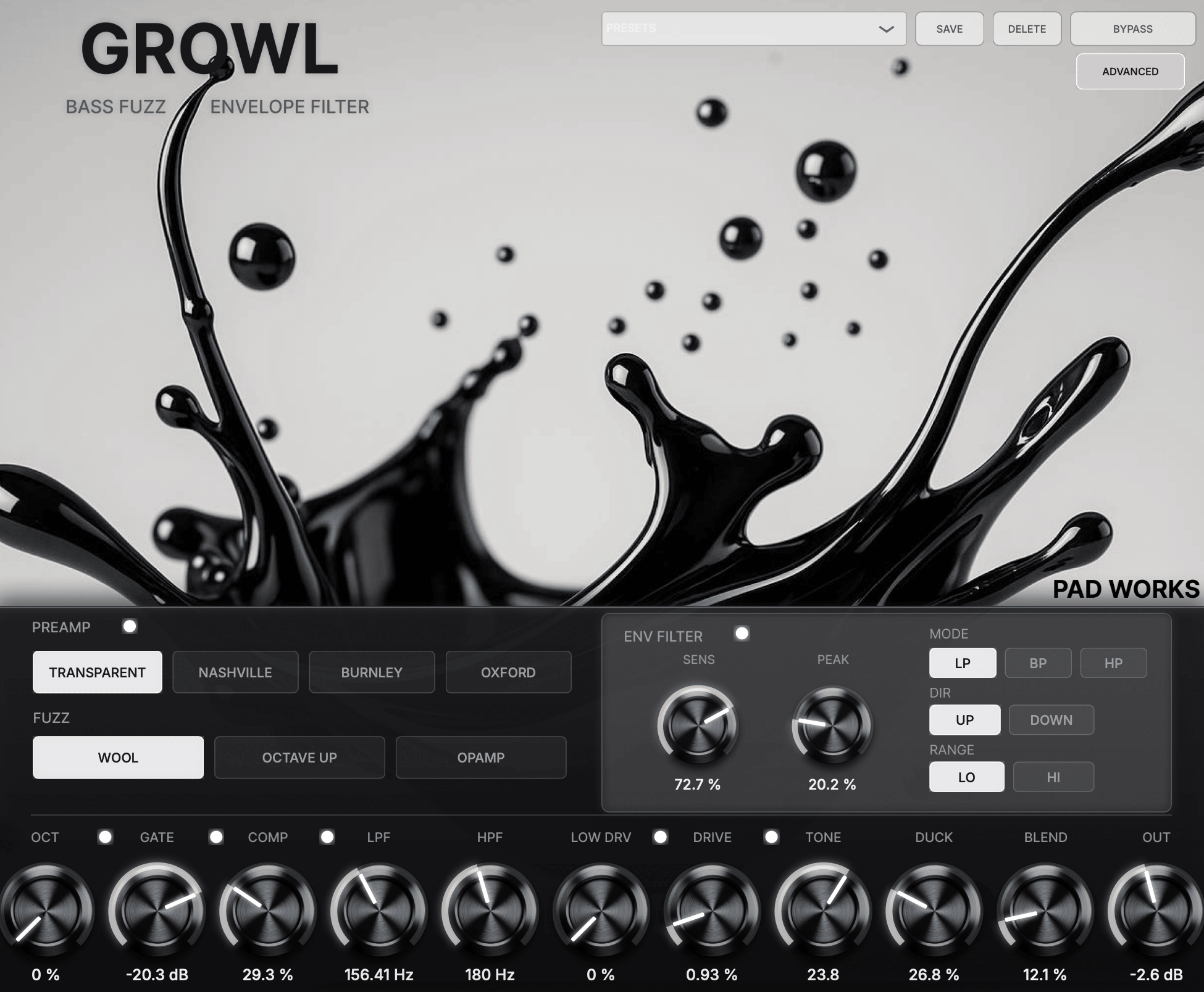 GROWL — interfaz